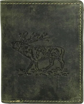 Zdjęcie produktu dla Greenburry-Vintage-1701-Stag-30-leather-wallet-with-coin-pocket-in-olive