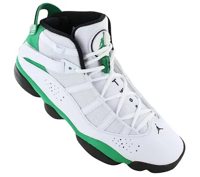 Zdjęcie produktu dla Air Jordan 6 Rings - Lucky Green - Męskie sneakersy Buty do koszykówki Biały 322992-131 , EU 41 US 8
