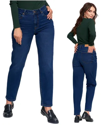 Produktbild von Moraj | Jeans - Größe 38 - Damenjeans Dunkelblau - Mom Jeans - Baumwolle Jeans hoch Tailliert