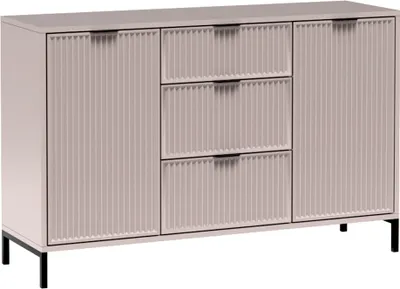 Produktbild von Kommode in Kaschmir beige mit Rillenoptik 135 cm LAURO-161