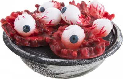 Produktbild von Dessertschale mit blutigen Augen als Halloween Deko