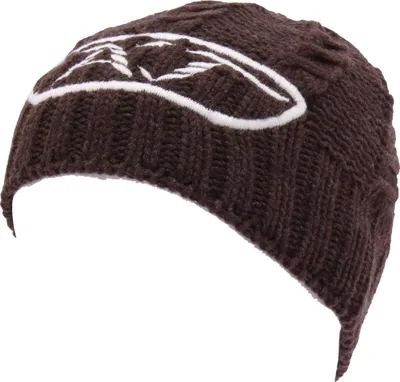 Imagen del producto de 9500X, gorro de lana marrón con mezcla de colores, marca ARMANI JEANS, estilo "beanie"