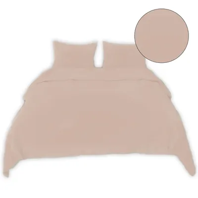 Zdjęcie produktu dla Pościel 160x200 cm 2x 70x80 cm Gładka Jednokolorowa Comfort ciepły beż