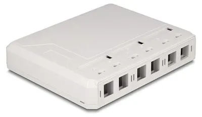 Immagine prodotto di Keystone Leergehäuse 6 Port für Glasfaser und Netzwerk weiß