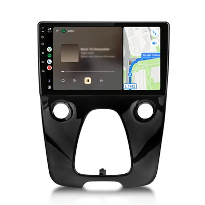 Zdjęcie produktu dla Radio samochodowe do Toyota Aygo II, Citroen C1, Peugeot 108. Carplay, Android Auto, radio samochodowe z systemem Android, nawigacja GPS, Wi-Fi, Bluetooth, DAB+, RDS, sterowanie z kierownicy. Ekran 10 cali, pamięć 2+64GB