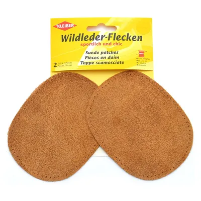 Immagine prodotto di KLEIBER 85506 KLEIBER toppe in pelle scamosciata da cucire, 100 x 125 mm, marrone