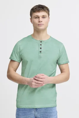 Produktbild von Solid SDTihn Herren T-Shirt Kurzarm Shirt mit Grandad-Ausschnitt 100% Baumwolle Regular fit