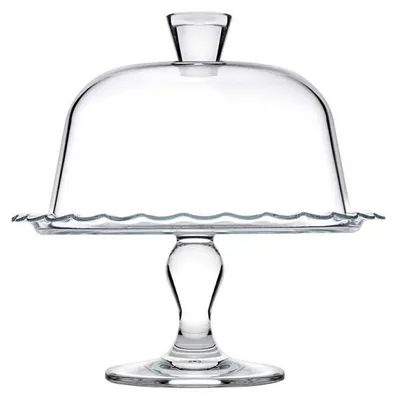 Obrázek produktu pro Servírovací talíř s poklopem Pasabahce Petite Patisserie – 26,5 x 26 cm