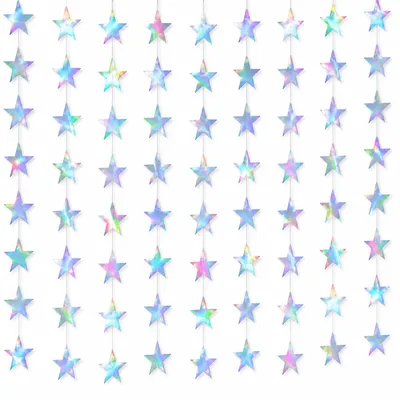 Sternslinger 3er Set, 4 m, Papier, Glitzer, reflektierend