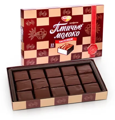 Produktbild von Konfekt - Ptitschje Moloko, mit Sahnegeschmack, Rot Front, 200 g