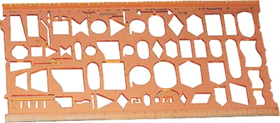 Image de MINERVA  1450 MINERVA Organigraph Schablone Symbole 45,