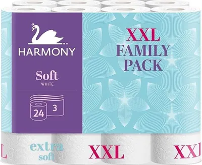 Obrázok produktu pre Toaletný papier 3-vrstvový HARMONY SOFT XXL - 24ks 30500