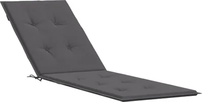 Image de Coussin de chaise de terrasse anthracite (75+105)x50x4 cm