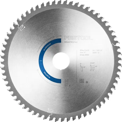 Produktbild von Festool Kreissägeblatt ALUMINIUM/PLASTICS HW 216x2,3x30 TF64
