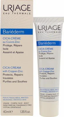 Produktbild von Uriage Bariéderm Cica-Creme, Creme, Unisex, Anti-Reizung, Reparatur, Beruhigend, Jeder Hauttyp, 40 ml, Tube