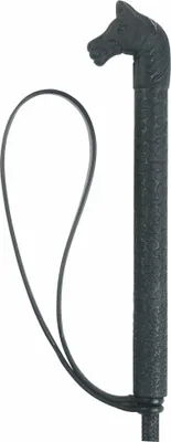 Produktbild von Kerbl Reitgerte 90 cm mit Kunststoff-Griff in Pferdekopf-Form