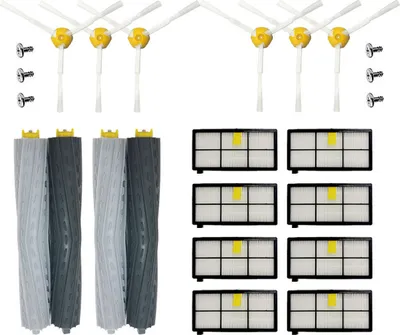 Produktbild von 16 Stück Ersatzteile Roomba Bürsten kit Roomba Zubehör Ersatzteile für iRobot Roomba Serie 800 900 860 866 870 871 880 886 960 966 971 976 980 981 Staubsauger Filter