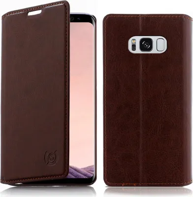 Produktbild von Samsung Galaxy S8 Plus numia Flipcover Echt-Leder Braun
