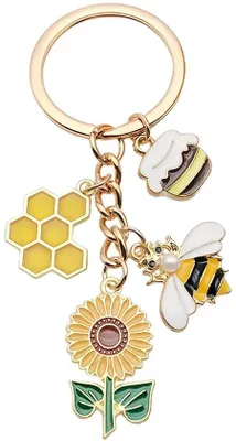 Produktbild von Schlüsselanhänger Blume Bienen Damen Geschenk