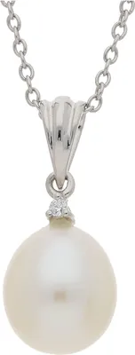 Produktbild von Kettenanhänger Weißgold 333 Süßwasser Zuchtperle JL10-02-2266 JuwelmaLux