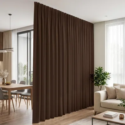 Produktbild von Verdunkelungsvorhang Gardine Vorhang - 260 x 300 cm - Bordeauxrot - Verdunkelnd mit Kräuselband - -Stoff 260 g/m² - Für Wohnzimmer und Schlafzimmer