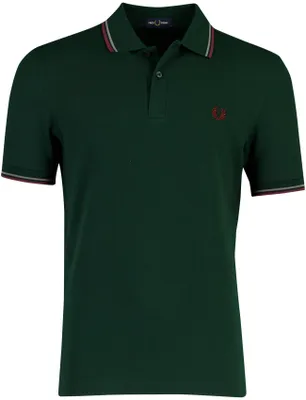 Produktbild von Fred Perry Poloshirt dunkelgrün normale Passform kurze Ärmel