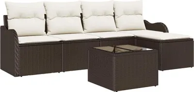 Immagine prodotto di Set Divano da Giardino Marrone polyrattan
