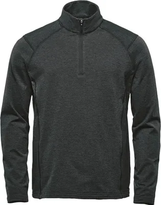 Produktbild von Stormtech - "Treeline" Pullover mit kurzem Reißverschluss für Herren BC5204 (M) (Schwarz meliert)