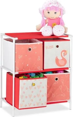 Produktbild von Kinderregal Schwan mit Schubladen