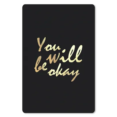 Produktbild von MuchoWow® Mauspad Mousepad Zitat - Motivation - Gold - Schwarz 40x60 cm - Mousepads - Maus Mat - Pad - Mausunterlage - Schreibtisch Accesoire
