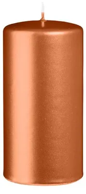 Produktbild von Stumpenkerzen Metallic Matt Orange 120 x Ø 60 mm, 12 Stück