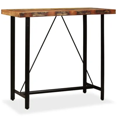 Image de Table de bar Bois massif de récupération 120x60x107 cm