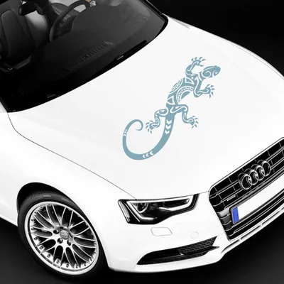 Produktbild von Aufkleber - Autoaufkleber "Abstrakt Gekko" 60cm x 25cm pastelltürkis - Tuning Carystyling Heckscheibe Auto