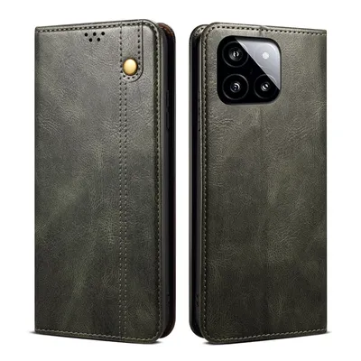 Produktbild von Hülle für Xiaomi Redmi K70E Leder Brieftasche Schutzhülle mit Standfunktion Grün