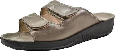 Produktbild von Rohde Soltau-40 1940 Damen Sandalen Pantoletten Clogs Weite F 1/2 Leder, Größe:42 EU, Farbe:Gold