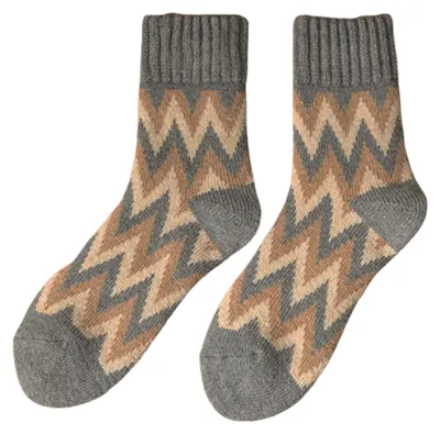 Produktbild von Winter Socken Herren Einheitsgröße ca. 40-46 – Kuschelige Thermosocken, Farbe:Grau