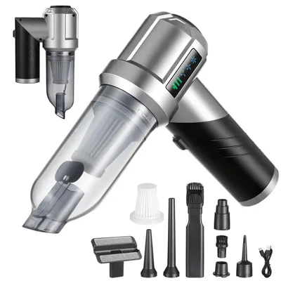 Image de Aspirateur à main sans fil, 16000 Pa, 4-en-1, batterie rechargeable 6000 mAh, pliable, filtre HEPA, 9 embouts