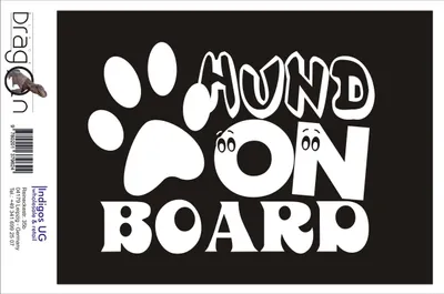 Produktbild von Aufkleber / Autoaufkleber - JDM / Die cut / Auto / OEM - Dog on Board - 200x120mm silber - Heckscheibe / Heckscheibenaufkleber