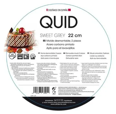Produktbild von Backform rund 22 cm Quid Sweet, grau, Springform, Kuchenform, Backzubehör