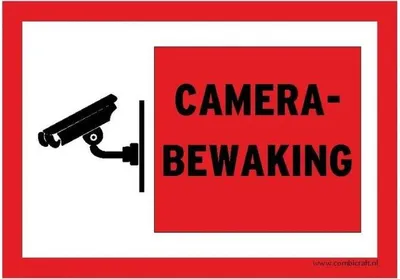 Produktbild von CombiCraft Schild 'Camera bewaking' 21x30 cm