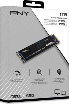 Zdjęcie produktu dla Dysk SSD PNY CS1030 1 TB, M.2 NVMe PCIe Gen3, 2100 MB/s Odczyt, 1700 MB/s Zapis, 2280