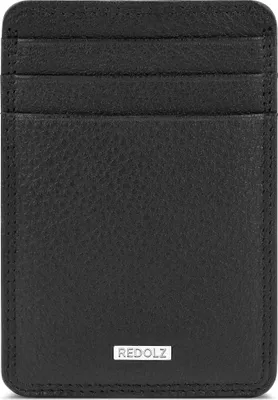 Zdjęcie produktu dla Skórzany klips na pieniądze REDOLZ Leather Essentials Money Clip Black czarny
