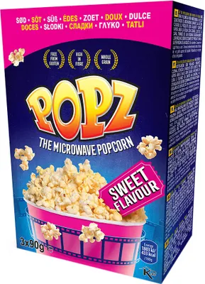Produktbild von POPZ Mikrowellen-Popcorn Sweet 3x90g