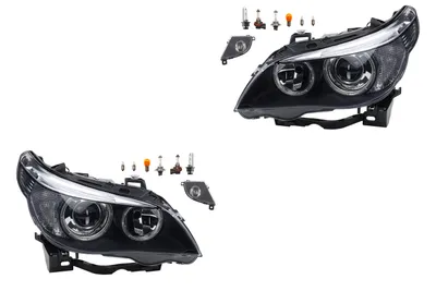 Immagine prodotto di Johns, set di fari adatto per BMW serie 5 E60 E61 01/05-03/07 Xenon + fendinebbia+luci mi. 63177177711 7177711 63177177712 7177712 63127160193 6312716019