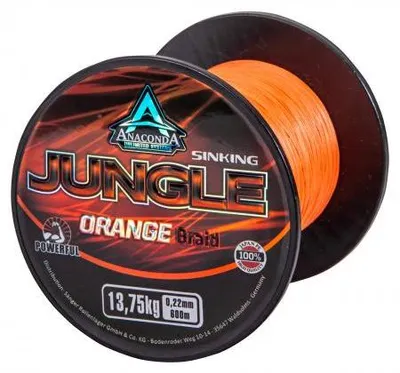 Productafbeelding van Anaconda Jungle Orange, snelsinkende gevlochten lijn (600 meter)