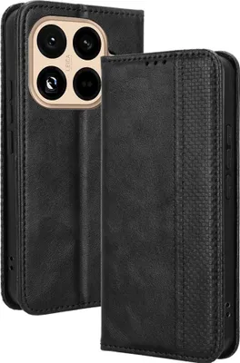 Produktbild von Xiaomi 15T Pro Hülle - Coverup Vintage Style Klapphülle - Schwarz