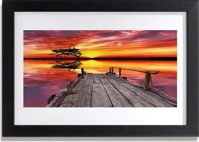 Produktbild von Bild 30x20 MDF-Rahmen Wandkunst See Pier Architektur