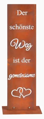Produktbild von Gartenschild aus Cortenstahl - Wetterbeständige Außendekoration