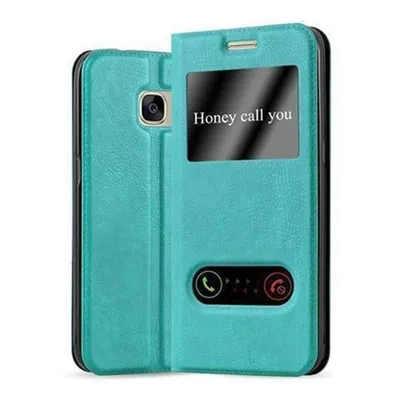 Image de Cadorabo Housse pour Samsung Galaxy S7 Housse turquoise Housse pour portable Book Case Cover Etui