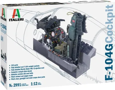 Produktbild von 1:12 F-104G Cockpit Modellbausatz – detailgetreues Flugzeugcockpit